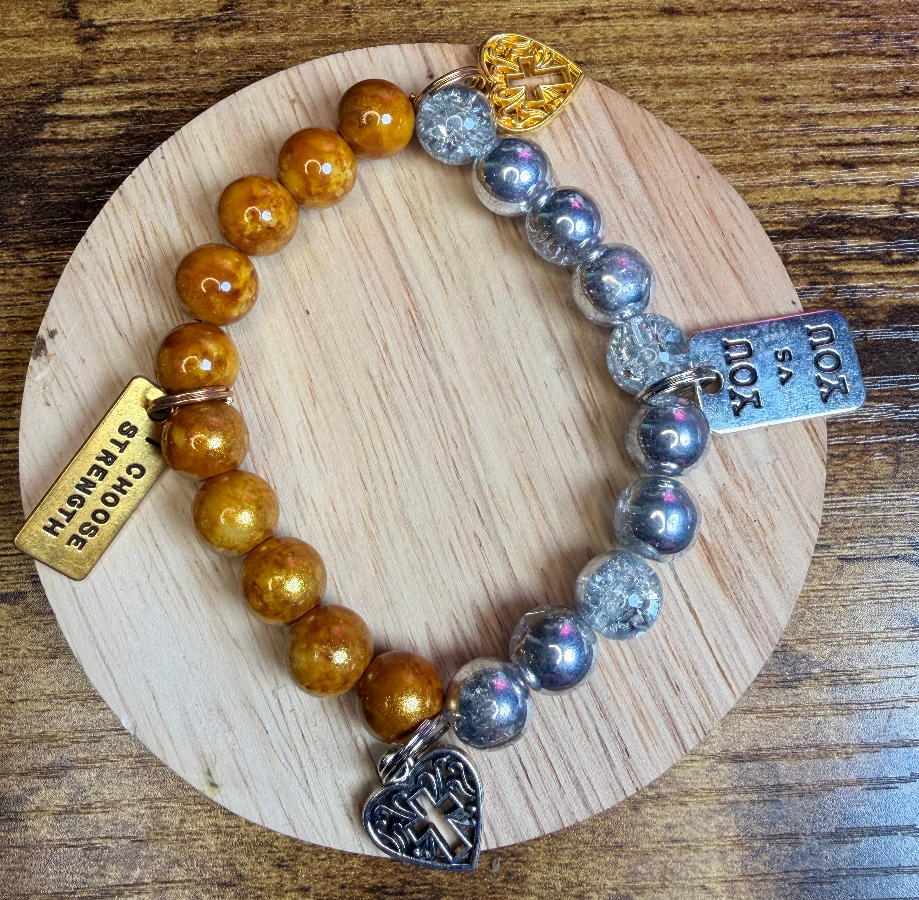 Two-Tone Beaded Bracelet