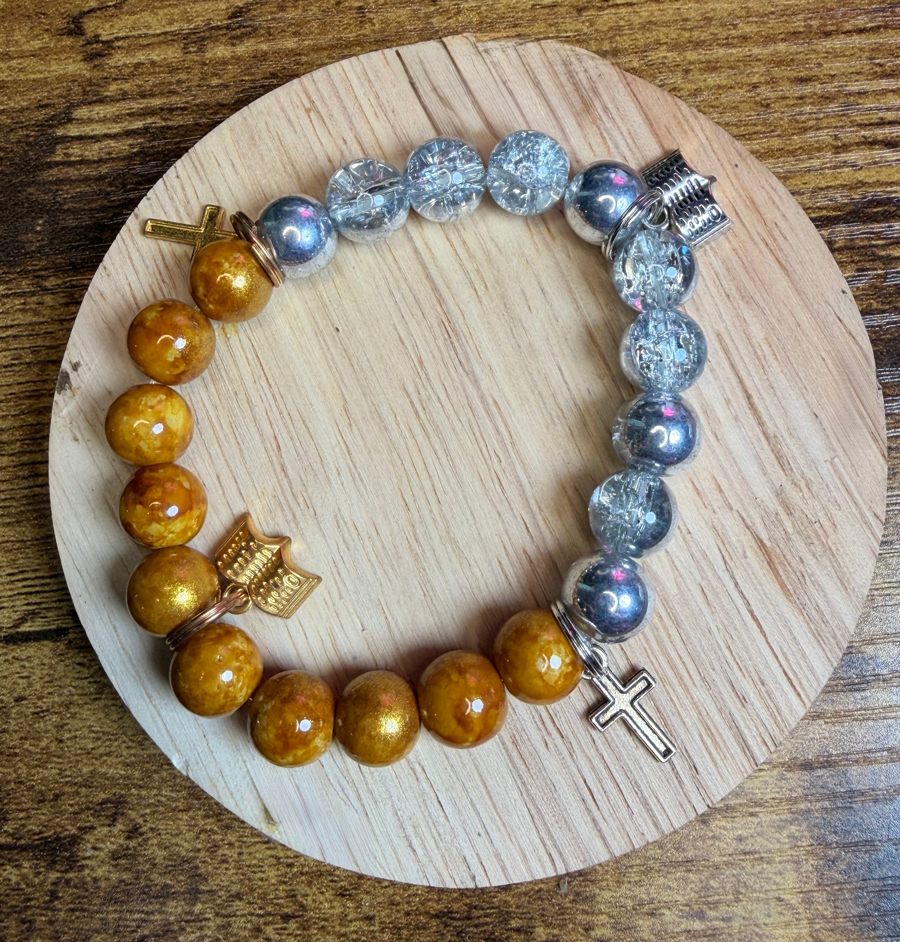 Two-Tone Beaded Bracelet