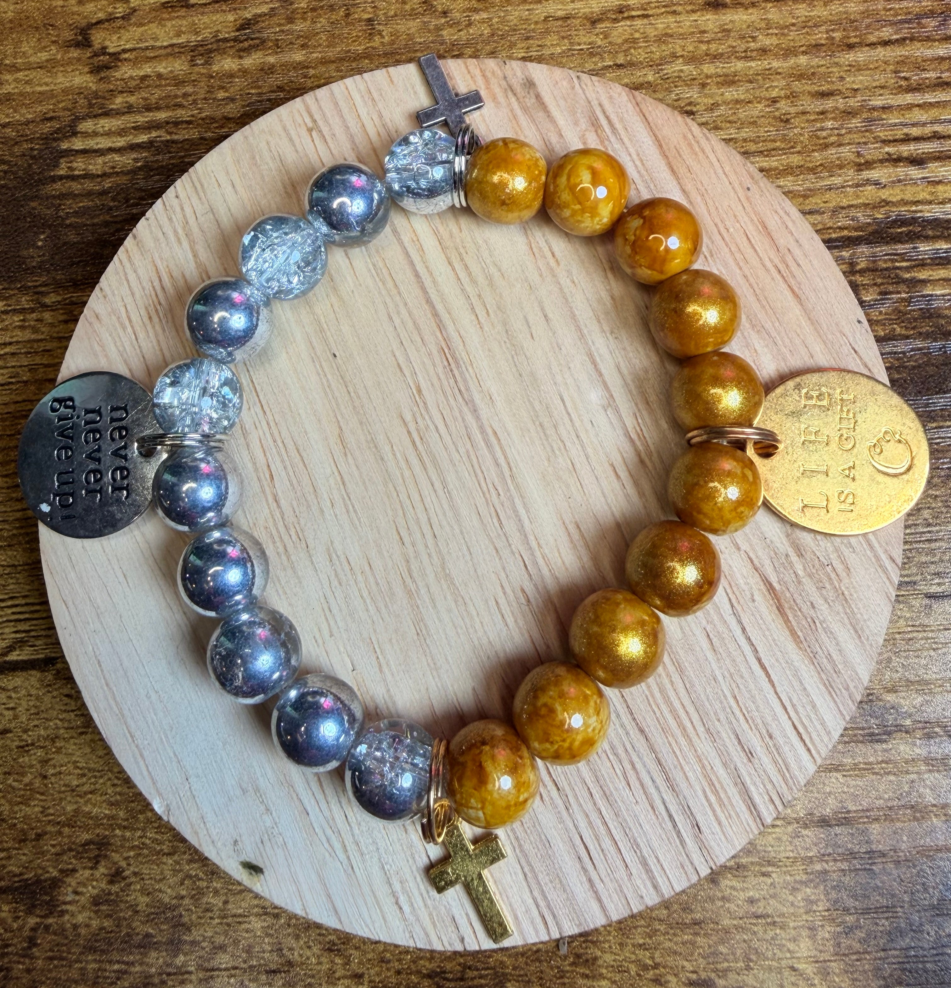Two-Tone Beaded Bracelet
